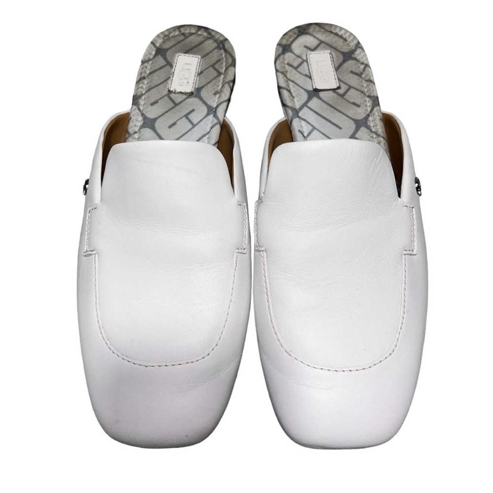UGG JANAYA MULE WOMEN SIZE 6
LEATHER SLIP ON SHOES FLATS WHITE OBO